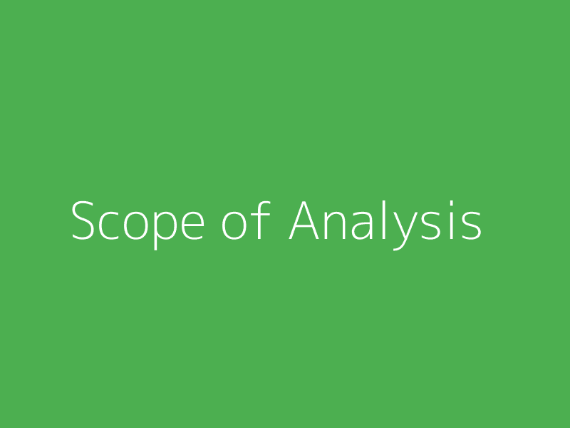 Scope of Analysis